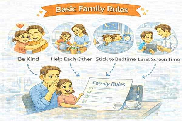 가정 기본 생활 규칙 이미지